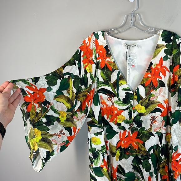 NWT Alice +Olivia Marva Flora Belted Mini Dress Size L - Picture 8 of 16